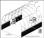 20'Wx36'Lx16'H wall mount fabric structure